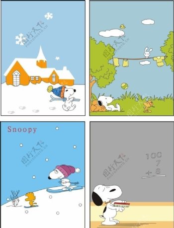 SNOOPY卡通背景图片
