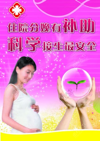 医院展板孕妇妇产科图片