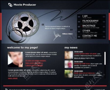 电影网站模板图片