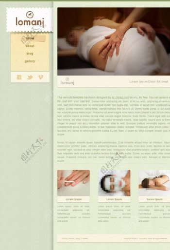 健康孕育网页模板图片