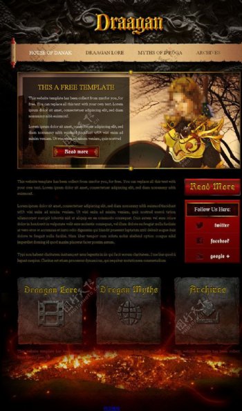 游戏行业网页模板图片