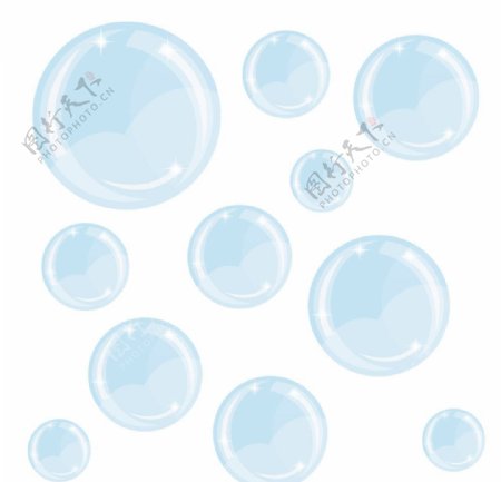 蓝色动感泡泡气泡背景图片