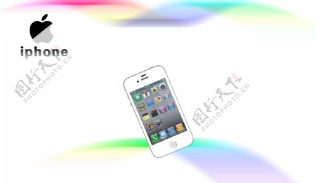 白色iphone苹果手机设计图片