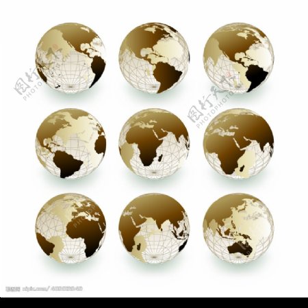 各种角度的地球图片