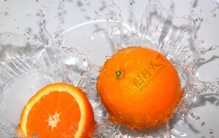 橙子动感水花图片
