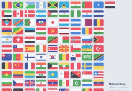 100国旗图标图片