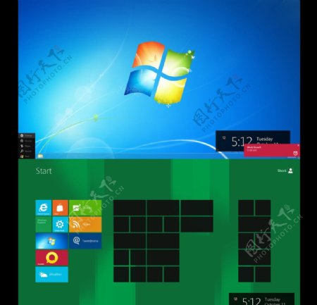 Windows8操作系统界面设计图片