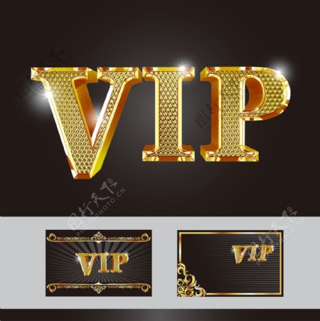 金色VIP字体图片