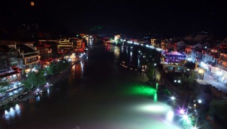 凤凰古城夜色图片