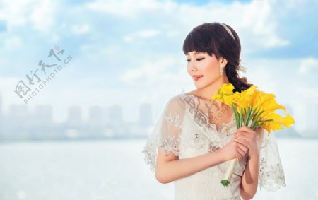 金鸡湖婚纱写真图片