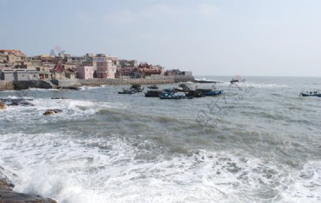 深沪海边的小渔村图片