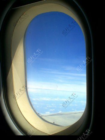 飞机羽翼蓝天图片