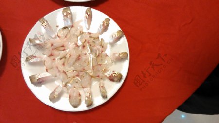 中华美食鱼生片图片