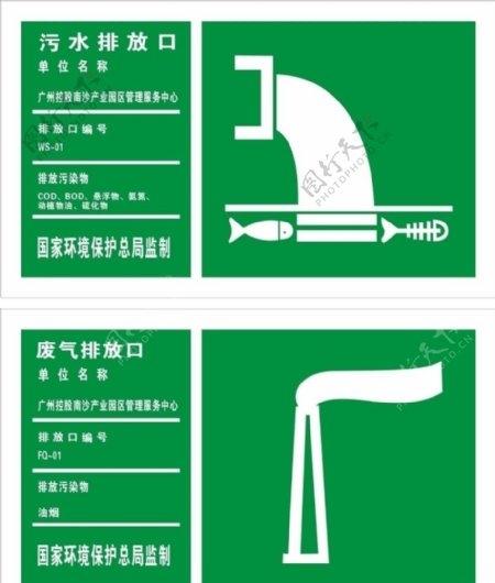 排污牌图片