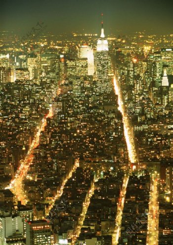 美国城市夜景图片