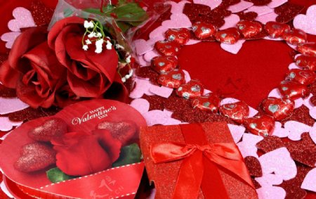 浪漫玫瑰花巧克力图片