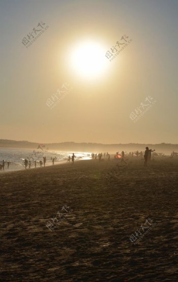 日落沙滩海景图片