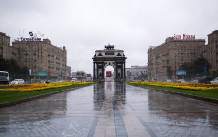 莫斯科凯旋门景观图片