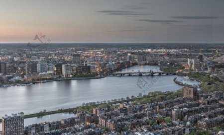 美国波士顿全景图片