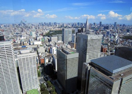 日本东京城市高楼林立图片