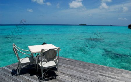 马尔代夫海景餐厅图片