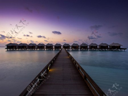 马尔代夫海龟岛傍晚图片