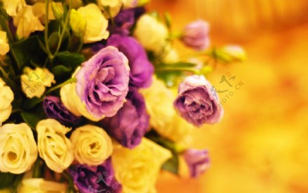 紫色婚礼鲜花图片