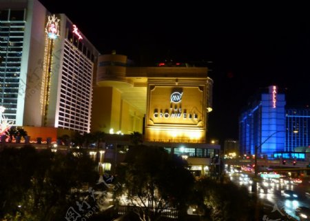 拉斯维加比尔赌场夜景图片