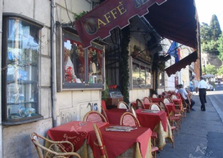 罗马街边咖啡店图片