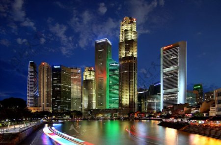 新加坡夜景图片