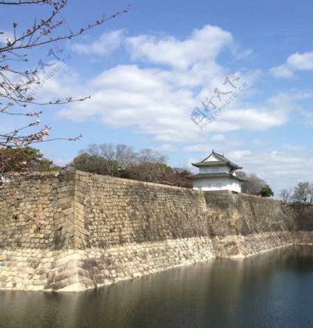 大阪城护城河图片
