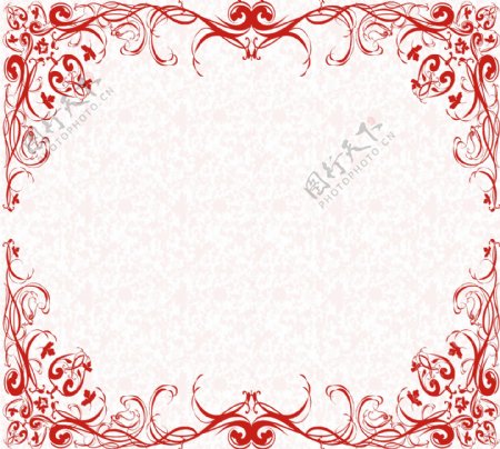 红色花纹枝蔓图片