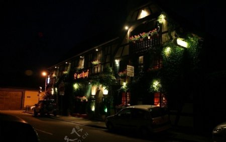 欧洲酒吧夜景图片