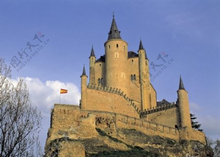西班牙城堡摄影图片