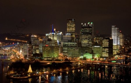 美国匹兹堡夜景图片