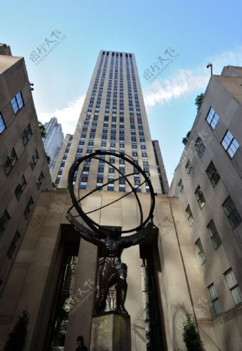 纽约曼哈顿第五大道洛克菲勒大厦图片