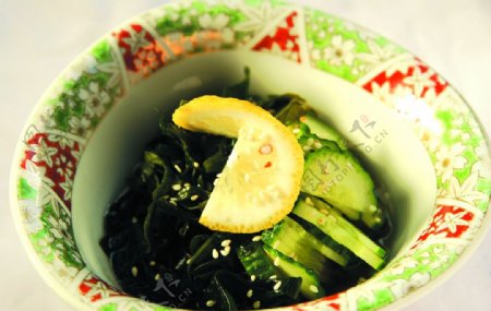 日本料理海带拌黄瓜图片