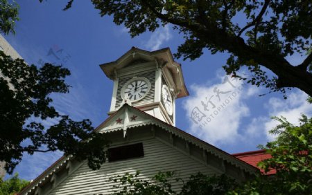 日本札幌著名的表台钟楼图片