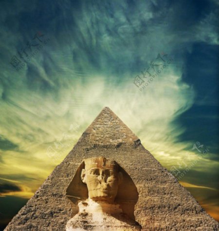 埃及金字塔与狮身人面像图片