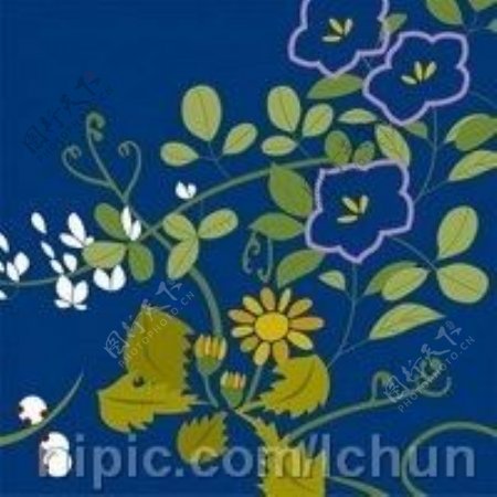 日本传统图案矢量素材63花卉植物图片