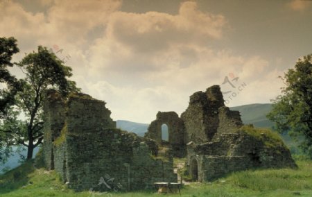 古老的城堡遗址图片