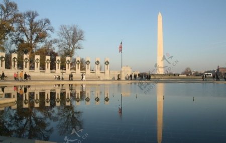 华盛顿二战纪念堂广场地图片