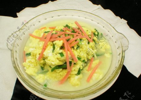 韭菜火腿水炒蛋图片