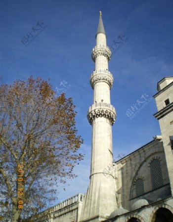 蓝色清真寺图片
