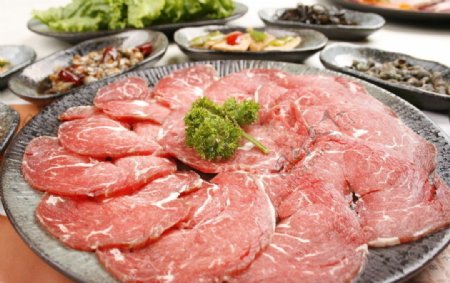 烤肉牛肉肉拼盘烤肉图图片