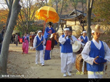 韩国传统婚礼图片