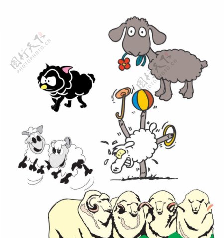 卡通通羊羊素材图片