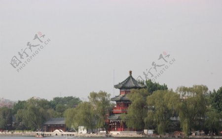 北京后海杨柳湖图片