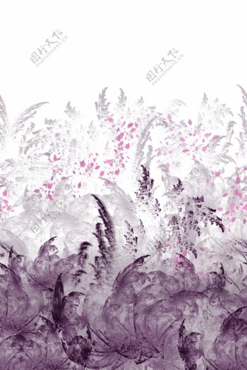 抽象印染羽毛定位花图片