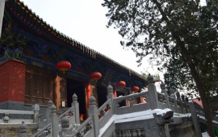 少林寺冬景图图片